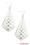 Paparazzi "She-Ra" White Earrings Paparazzi Jewelry