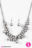 Paparazzi "She Said Yes" Silver Necklace & Earring Set Paparazzi Jewelry