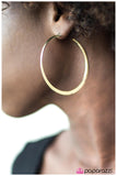 Paparazzi "Shes A Man-Eater - Brass" earring Paparazzi Jewelry