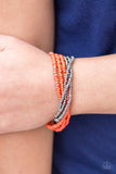 Paparazzi "She Will BEAD Loved" Orange Bracelet Paparazzi Jewelry