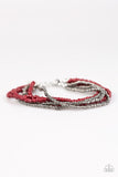 Paparazzi VINTAGE VAULT REPO "She Will BEAD Loved" Red Bracelet Paparazzi Jewelry