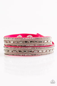 Paparazzi "Shimmer and Sass" Pink Wrap Bracelet Paparazzi Jewelry