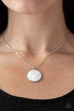 Paparazzi "Shimmering Seashores” White Necklace & Earring Set Paparazzi Jewelry