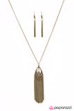 Paparazzi "Shimmering Streams" Brass Necklace & Earring Set Paparazzi Jewelry
