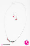 Paparazzi "SHIMMER Of Hope" Red Necklace & Earring Set Paparazzi Jewelry