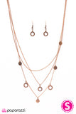 Paparazzi "Shimmer Over Heels" Copper Necklace & Earring Set Paparazzi Jewelry