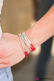 Paparazzi "Shimmer Over Here - Red" bracelet Paparazzi Jewelry