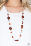 Paparazzi "Shimmer Simmer" Brown Crystal Like Sparkling Bead Silver Necklace & Earring Set Paparazzi Jewelry