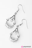 Paparazzi "SHIMMER Solstice" White Earrings Paparazzi Jewelry