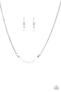 Paparazzi "Shine Like Stars" White Necklace & Earring Set Paparazzi Jewelry