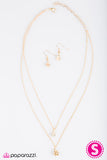 Paparazzi "Shining Star" Gold Necklace & Earring Set Paparazzi Jewelry