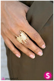 Paparazzi "Shockwave" Gold Ring Paparazzi Jewelry