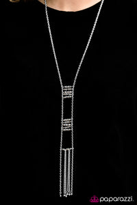 Paparazzi "Shoots and Social Ladders" Silver Necklace & Earring Set Paparazzi Jewelry