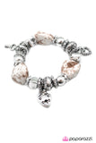 Paparazzi "Shopaholic - White" bracelet Paparazzi Jewelry