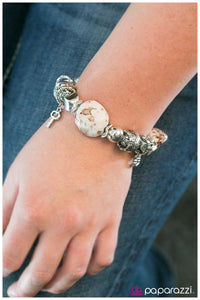 Paparazzi "Shopaholic - White" bracelet Paparazzi Jewelry