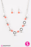 Paparazzi "SHORE As The Wind Blows" Orange Necklace & Earring Set Paparazzi Jewelry