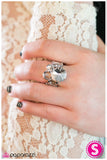 Paparazzi "Show and Tell - White" ring Paparazzi Jewelry