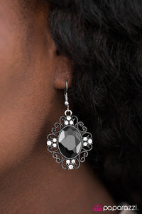 Paparazzi "Sicily Sparkle -  Black" earring Paparazzi Jewelry