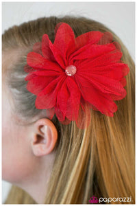 Paparazzi "Side By Side - Red" hair clip Paparazzi Jewelry