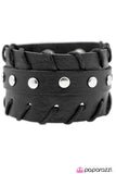 Paparazzi "Sideswiped" Black Wrap Bracelet Unisex Paparazzi Jewelry