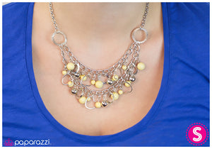 Paparazzi "Silly Little Love Songs" Yellow Necklace & Earring Set Paparazzi Jewelry