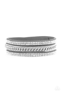 Paparazzi "Unstoppable" Silver Wrap Bracelet Paparazzi Jewelry