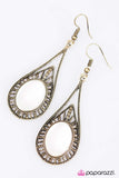 Paparazzi "Silver Spoons - Brass" earring Paparazzi Jewelry