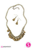 Paparazzi "Simple Minds" Brass Necklace & Earring Set Paparazzi Jewelry