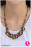 Paparazzi "Simple Minds" Brass Necklace & Earring Set Paparazzi Jewelry