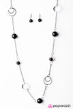 Paparazzi "Sing Me A Song, Mr. Piano Man" Black Necklace & Earring Set Paparazzi Jewelry