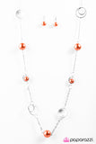 Paparazzi "Sing Me A Song, Mr. Piano Man" Orange Necklace & Earring Set Paparazzi Jewelry