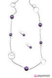 Paparazzi "Sing Me A Song, Mr. Piano Man" Purple Necklace & Earring Set Paparazzi Jewelry