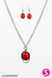 Paparazzi "Skipping Stones - Red" necklace Paparazzi Jewelry
