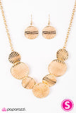 Paparazzi "Slam Dunk - Gold" Necklace & Earring Set Paparazzi Jewelry