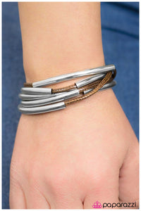 Paparazzi "Slide of Hand - Brown" bracelet Paparazzi Jewelry