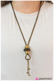 Paparazzi "Sliding By - Brass" necklace Paparazzi Jewelry