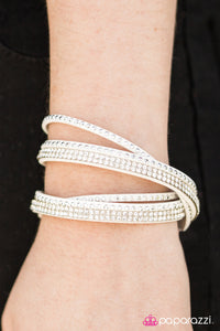 Paparazzi "Slim Pickings" White Wrap Bracelet Paparazzi Jewelry