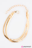 Paparazzi "Slithering Shimmer - Gold" bracelet Paparazzi Jewelry
