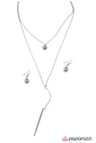 Paparazzi "So BAR, So Good" Silver Necklace & Earring Set Paparazzi Jewelry