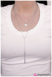 Paparazzi "So BAR, So Good" Silver Necklace & Earring Set Paparazzi Jewelry