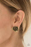 Paparazzi "So BLOOMantic! - Brass" earring Paparazzi Jewelry