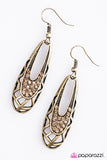 Paparazzi "So DIVA-ous!" Brass Earrings Paparazzi Jewelry