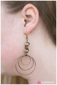 Paparazzi "Solar Eclipse" Brass Earrings Paparazzi Jewelry
