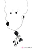 Paparazzi "Somebody Told Me..." Black Necklace & Earring Set Paparazzi Jewelry