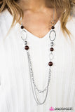Paparazzi "Somewhere Along The Line - Brown" necklace Paparazzi Jewelry