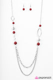 Paparazzi "Somewhere Along The Line - Red" necklace Paparazzi Jewelry