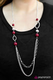 Paparazzi "Somewhere Along The Line - Red" necklace Paparazzi Jewelry