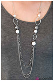 Paparazzi "Somewhere Along the Line - White" necklace Paparazzi Jewelry