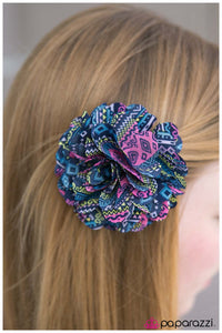 Paparazzi "Somewhere On The Beach" Blue Hair Clip Paparazzi Jewelry