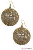 Paparazzi "So Serene - Brass" earring Paparazzi Jewelry